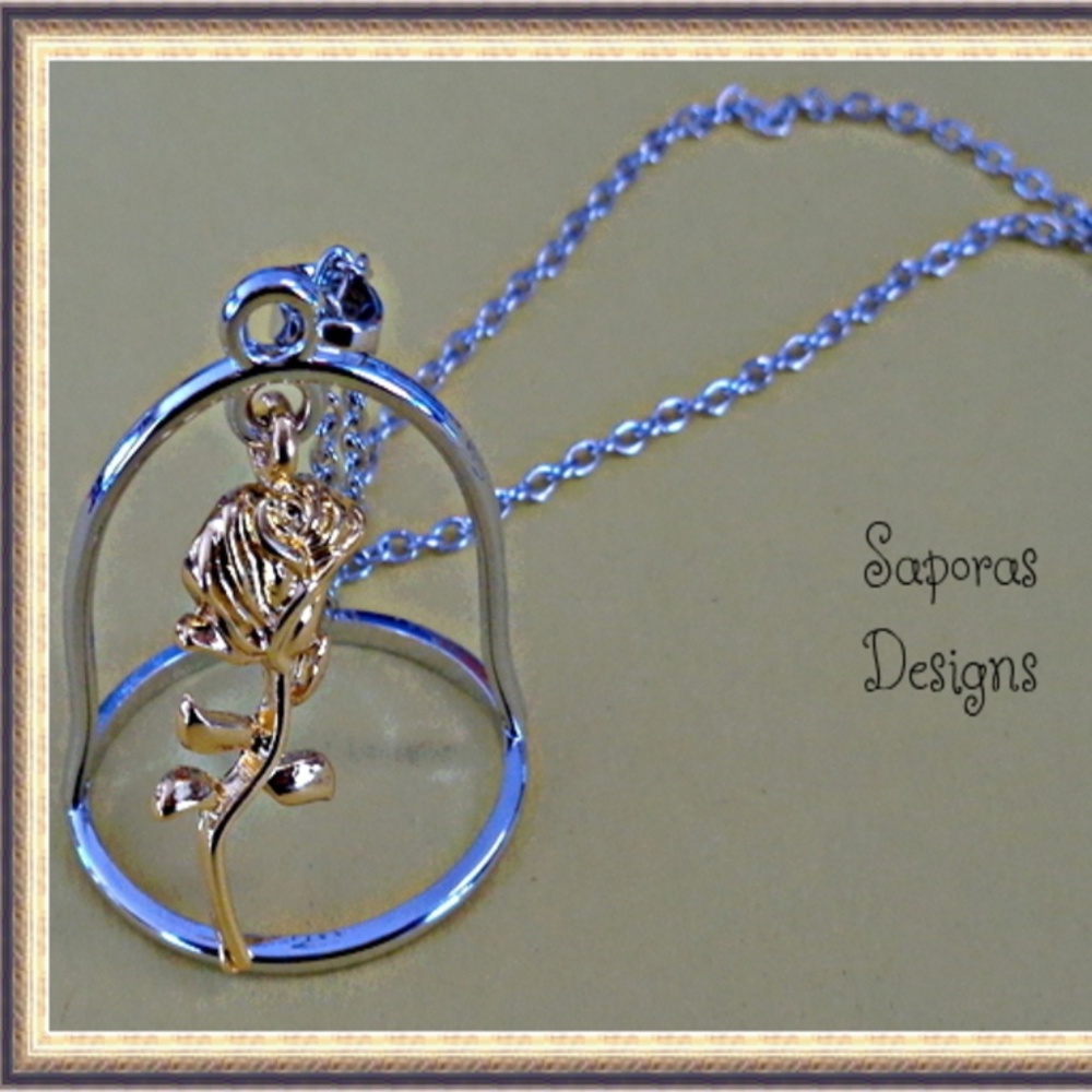 Silver & Gold Tone Beauty & The Beast Inspired